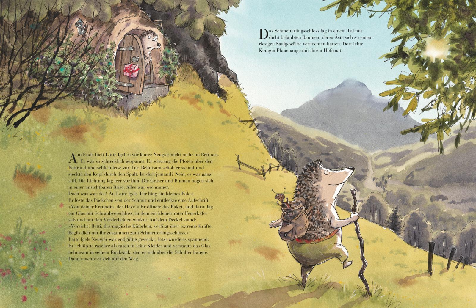 Beispielinhalt (Bild) Ein großer Tag für Latte Igel