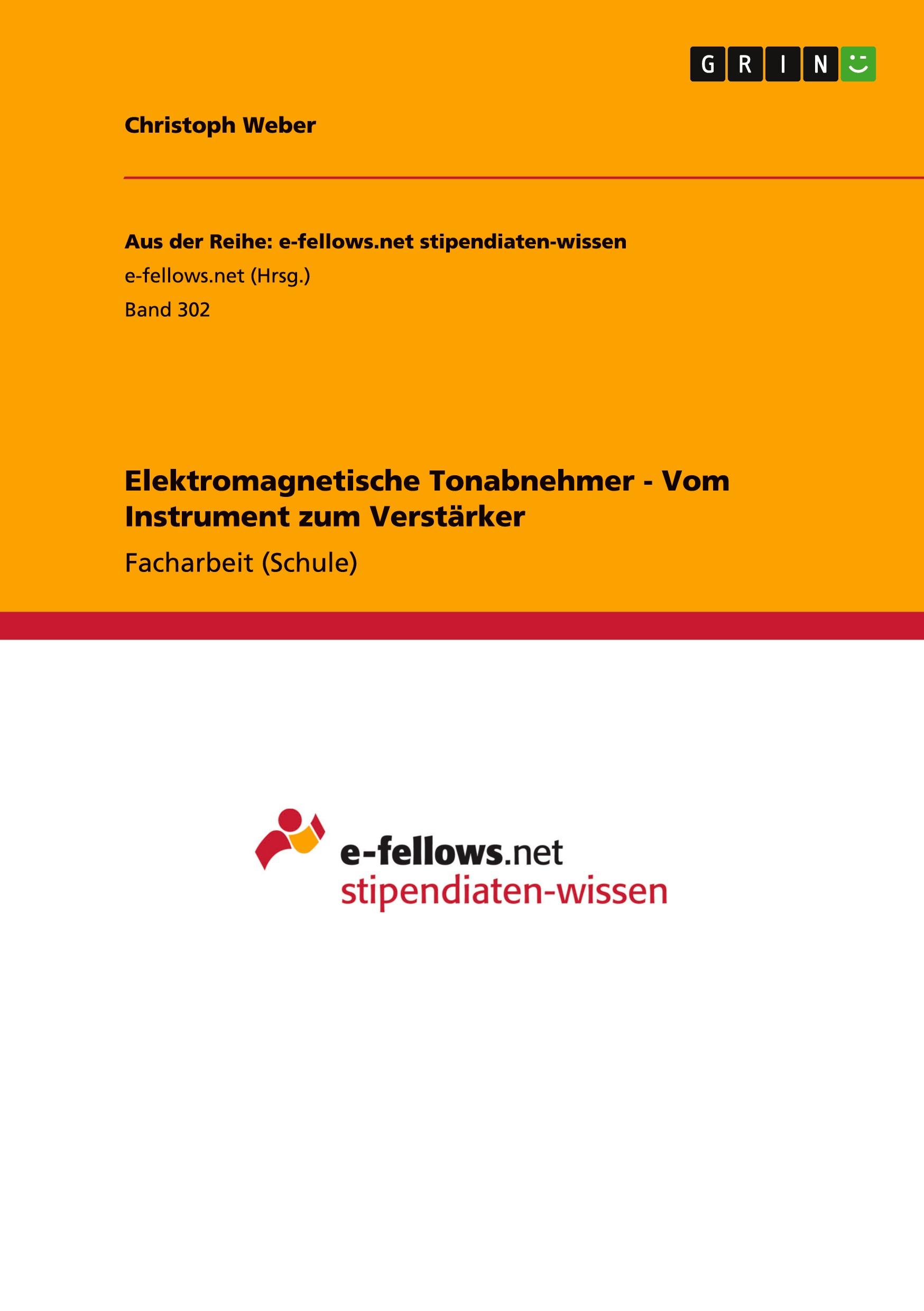 Vorderes Coverbild Elektromagnetische Tonabnehmer - Vom Instrument zum Verstärker