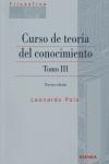Vorderes Coverbild Curso de teoría del conocimiento. Vol 3