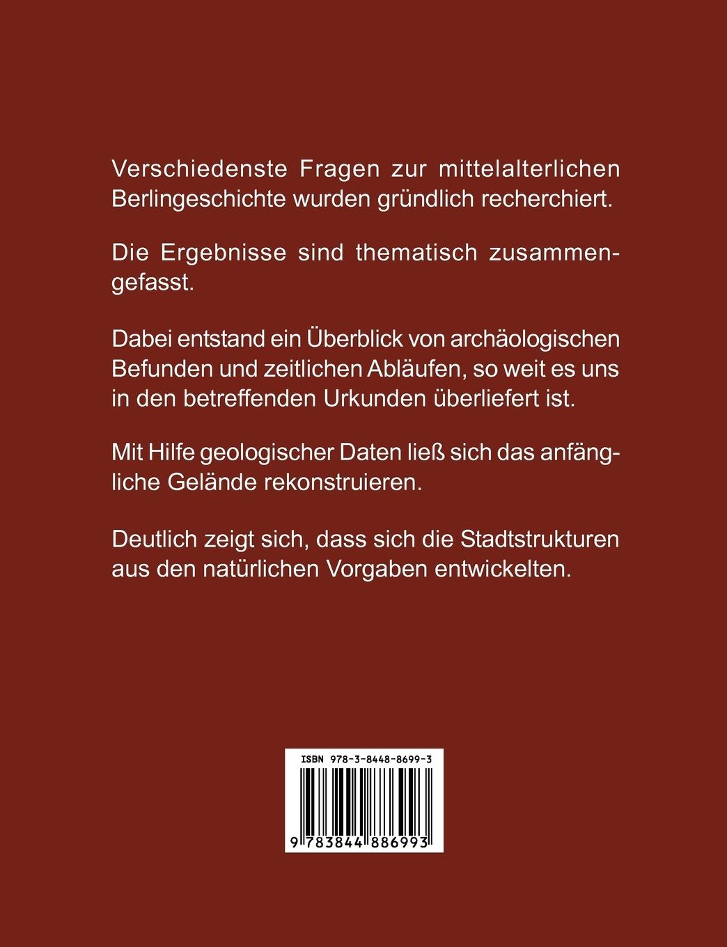 Rückseitencover Berlin und Cölln im Mittelalter