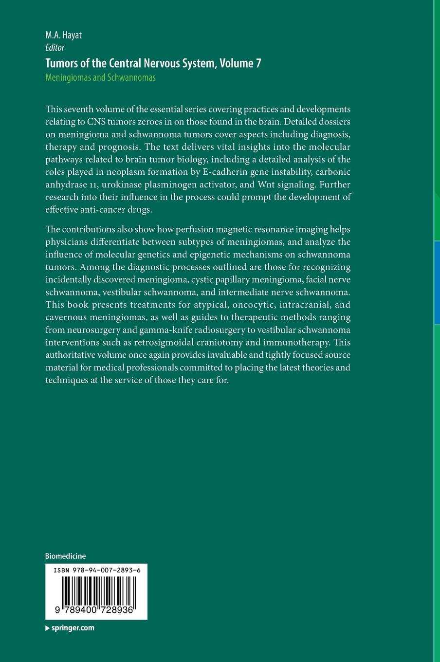 Rückseitencover Tumors of the Central Nervous System, Volume 7