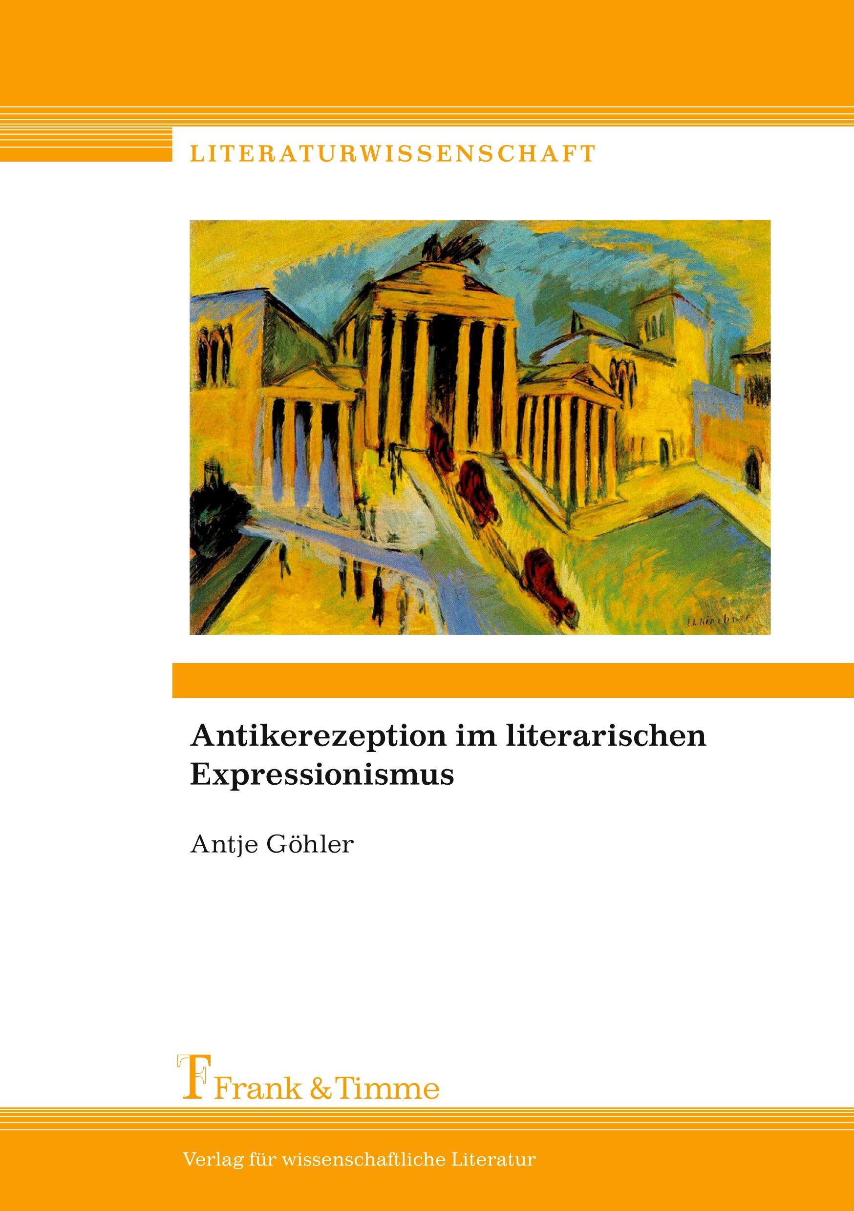 Vorderes Coverbild Antikerezeption im literarischen Expressionismus