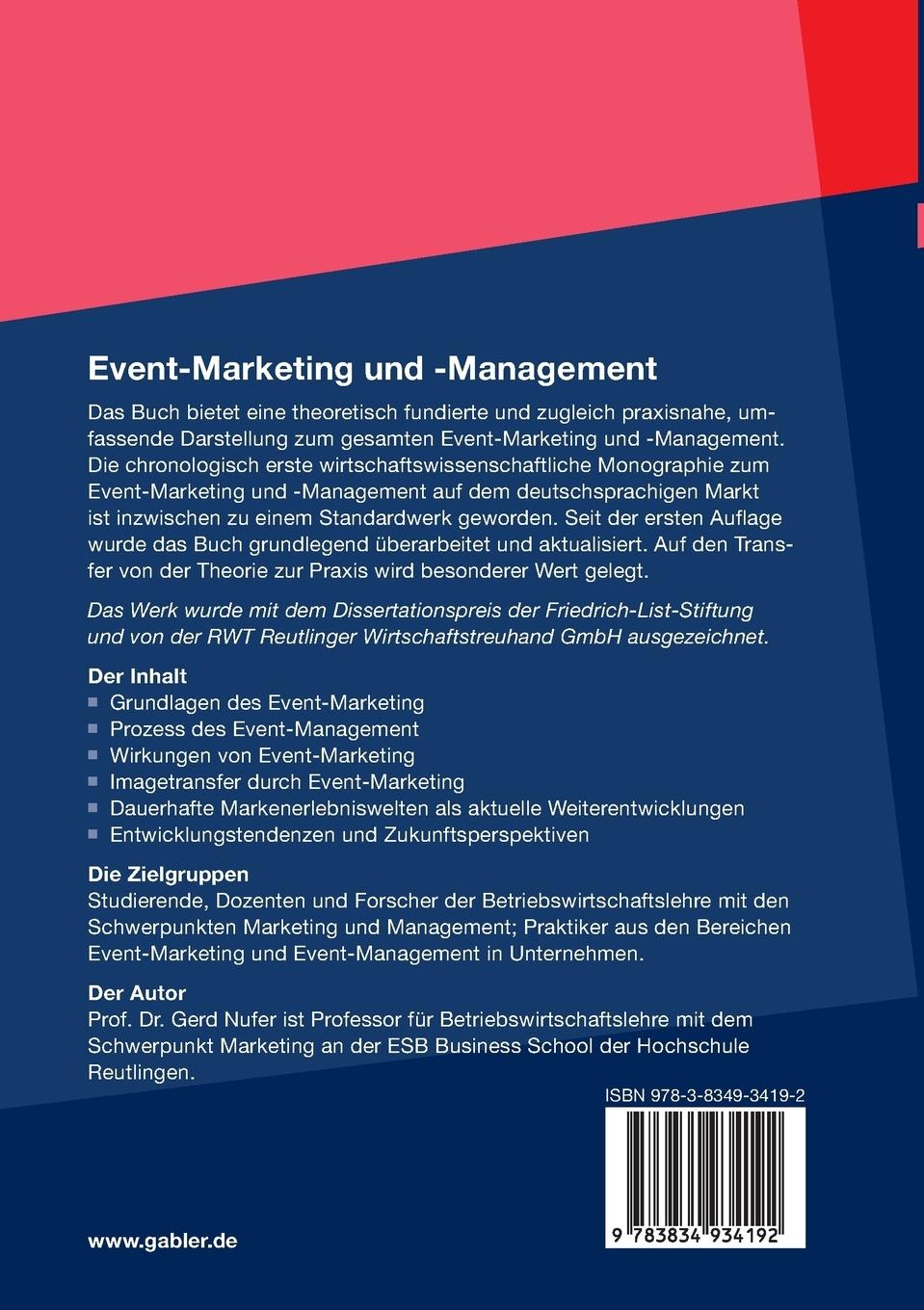 Rückseitencover Event-Marketing und -Management