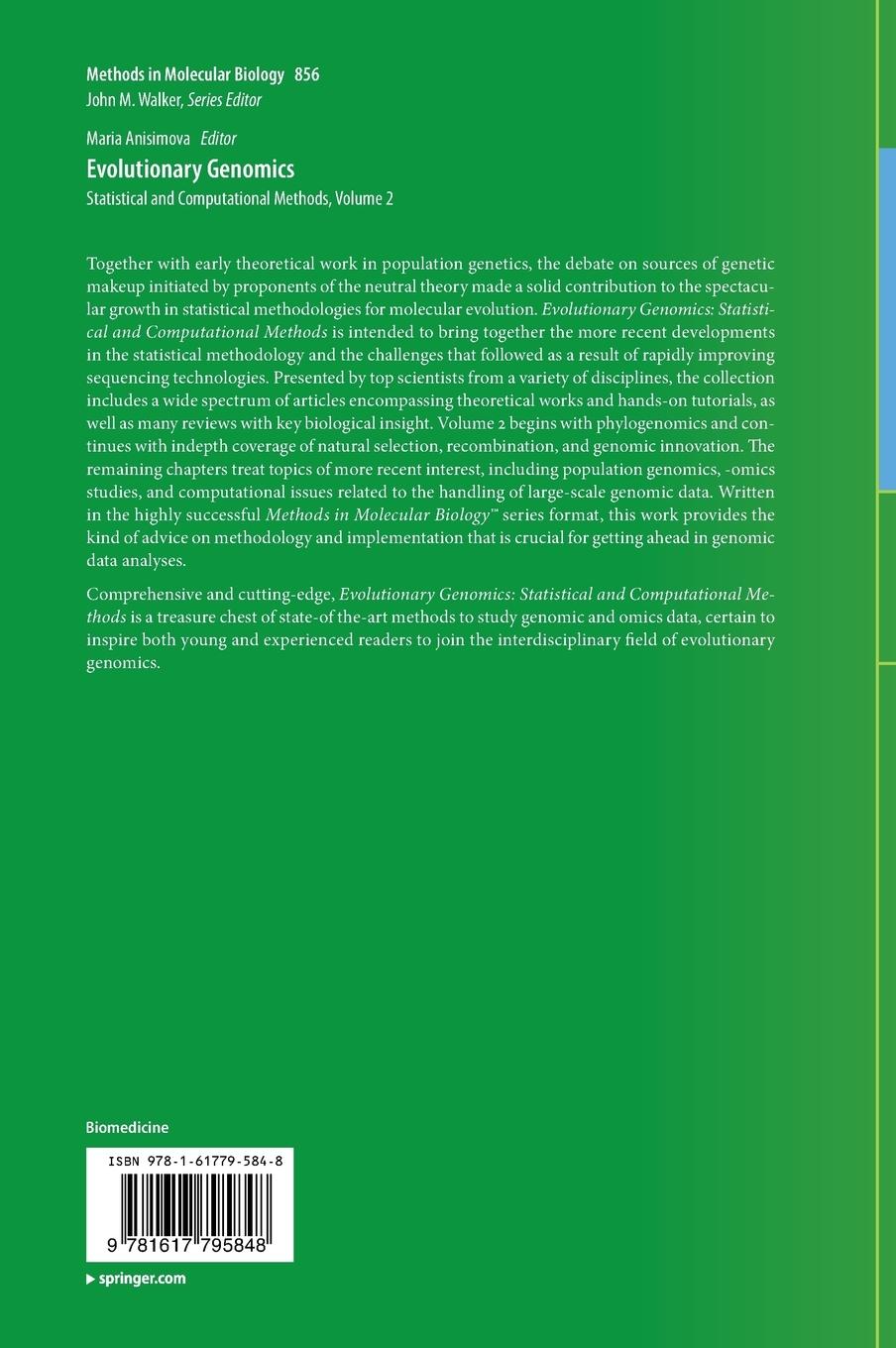 Rückseitencover Evolutionary Genomics