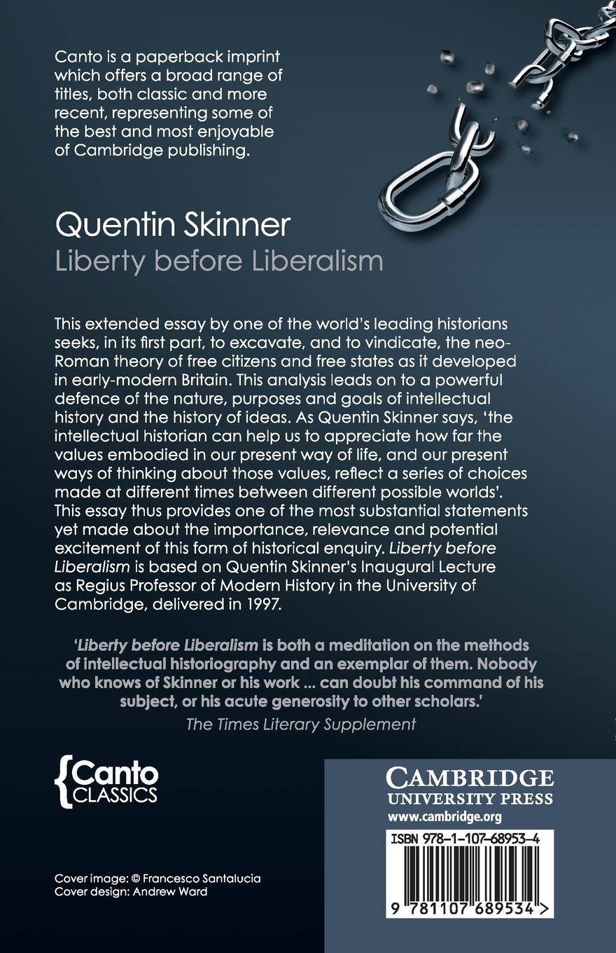 Rückseitencover Liberty before Liberalism