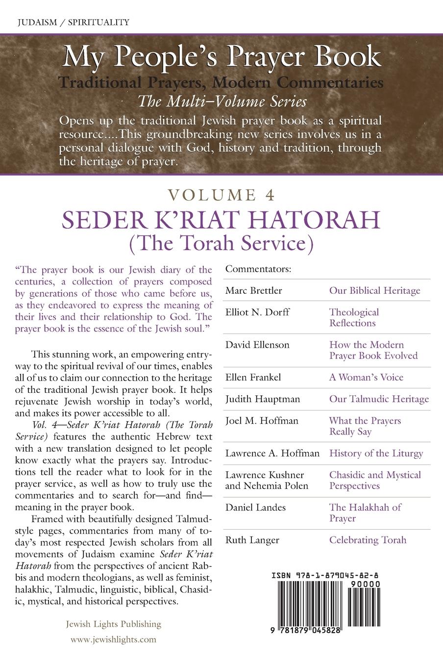 Rückseitencover My People's Prayer Book Vol 4