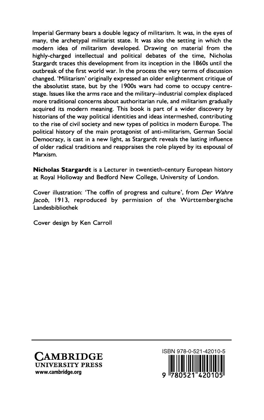 Rückseitencover The German Idea of Militarism