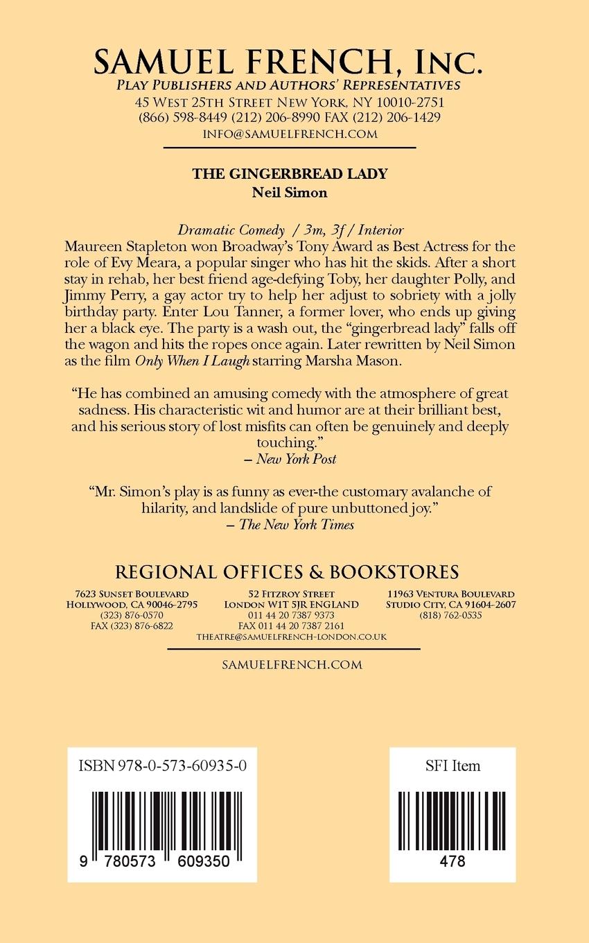 Rückseitencover The Gingerbread Lady