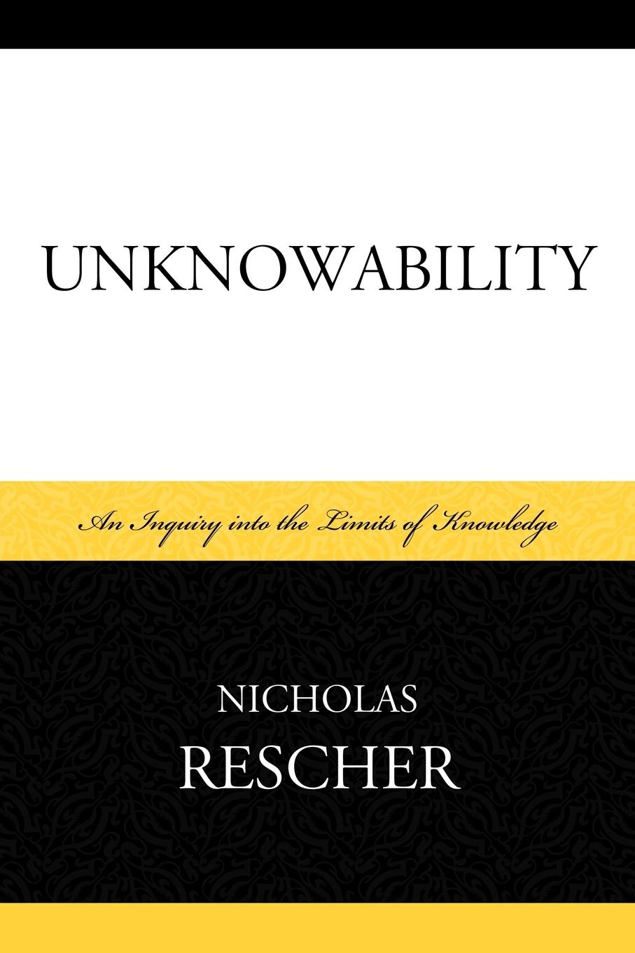 Vorderes Coverbild Unknowability