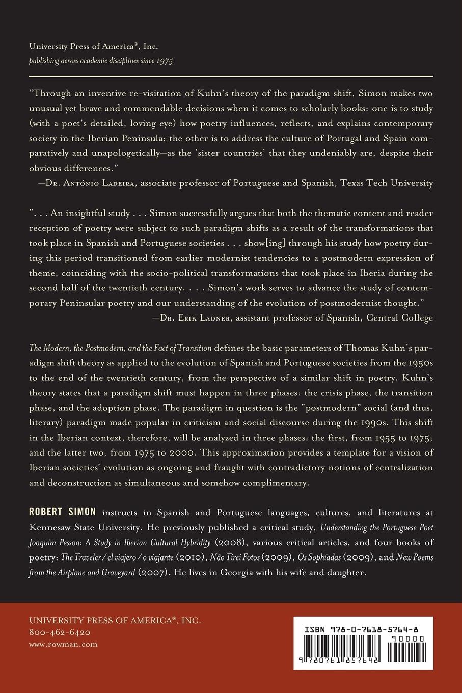 Rückseitencover Modern, the Postmodern, and the Fact of Transition