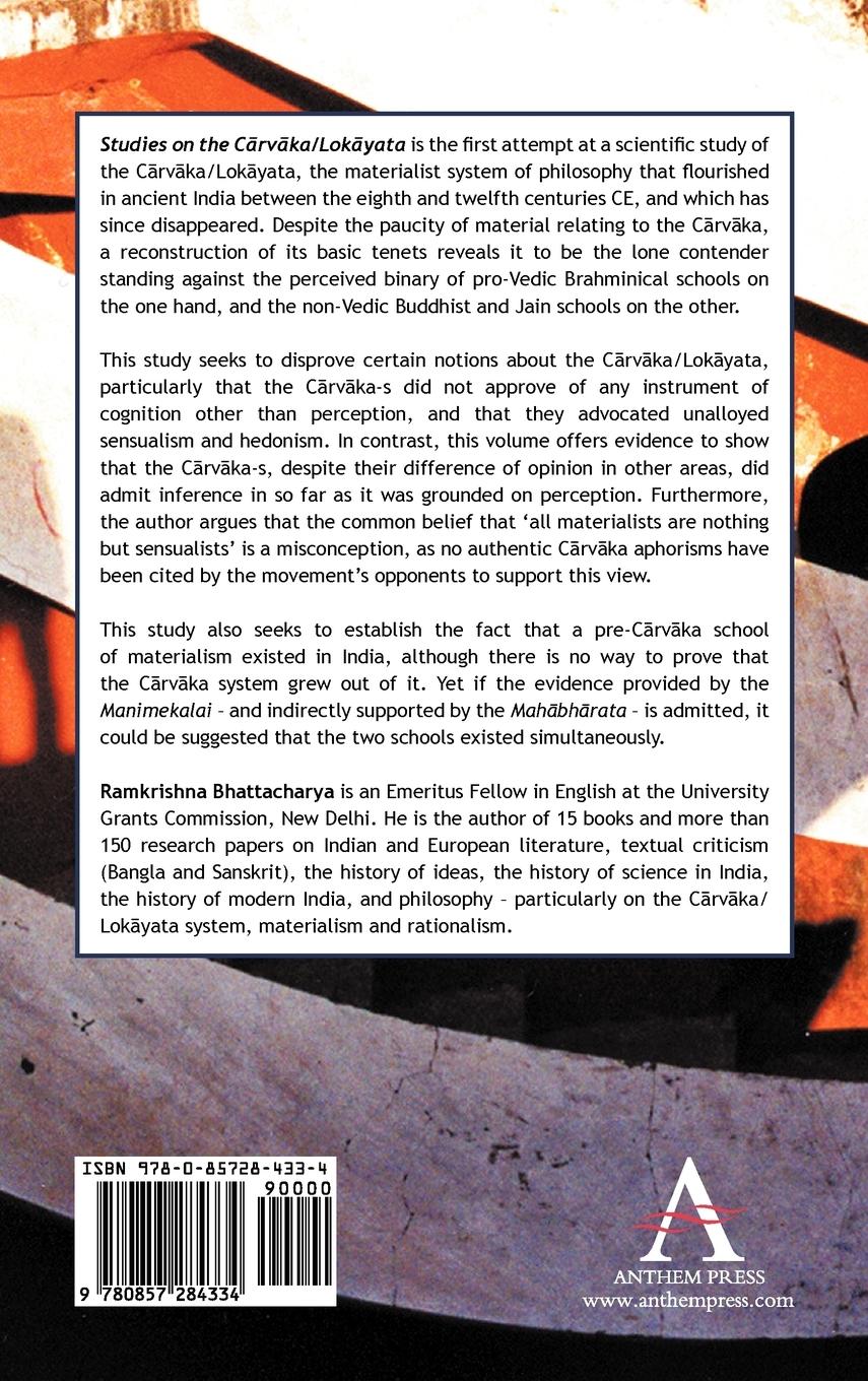Rückseitencover Studies on the Carvaka/Lokayata