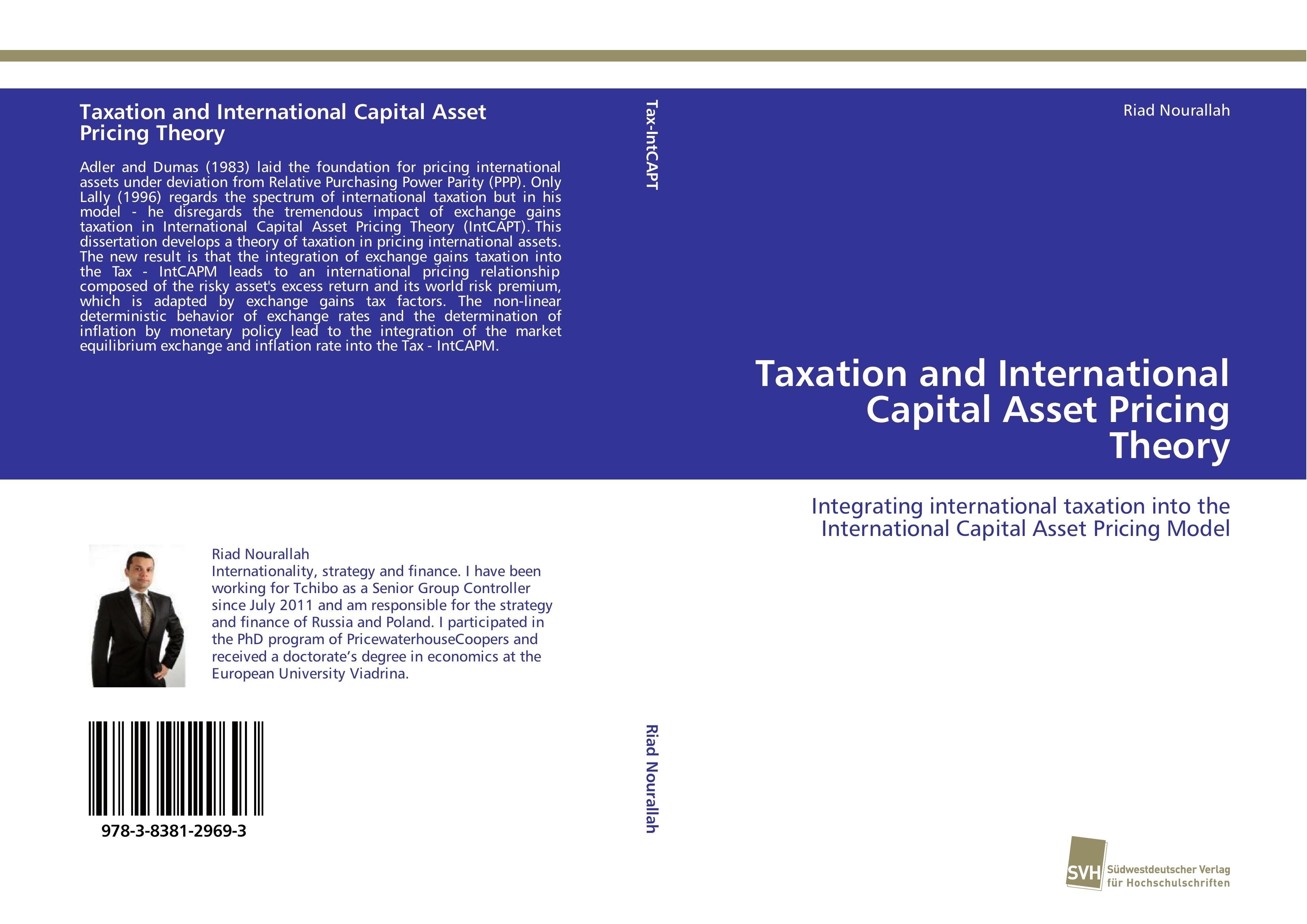 Vorderes Coverbild Taxation and International Capital Asset Pricing Theory