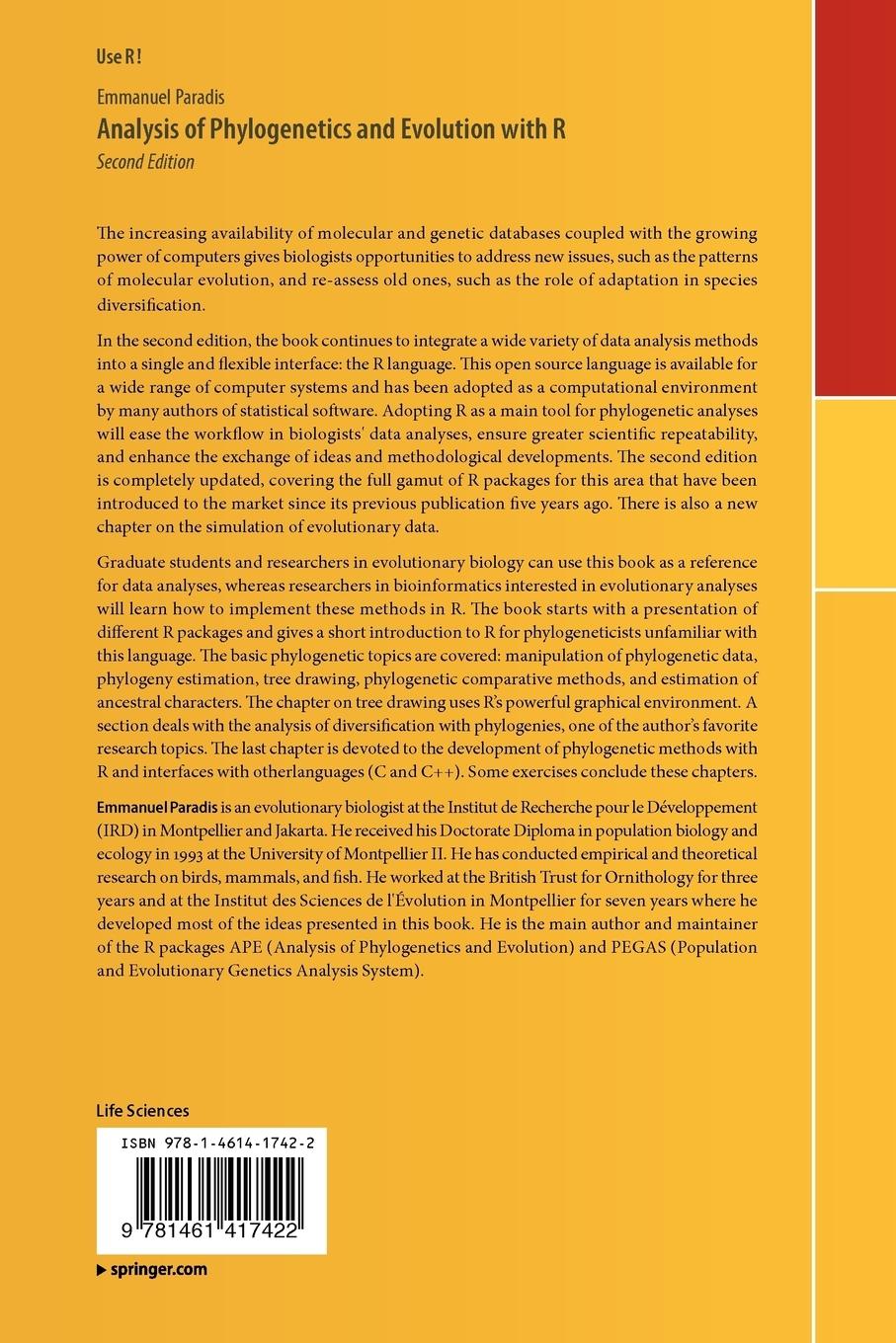 Rückseitencover Analysis of Phylogenetics and Evolution with R