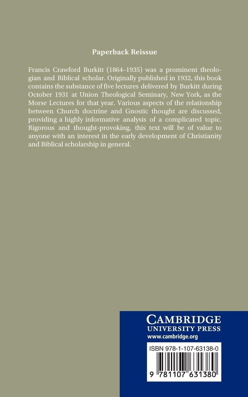 Rückseitencover Church and Gnosis