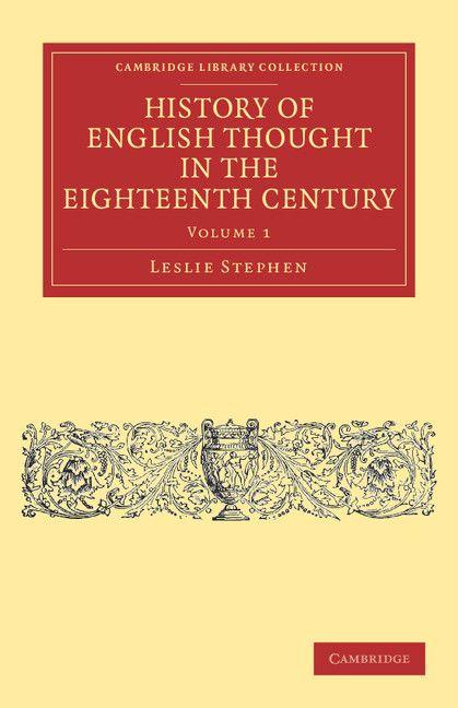 Vorderes Coverbild History of English Thought in the Eighteenth Century - Volume 1
