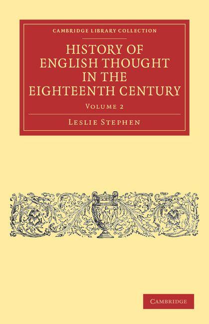 Vorderes Coverbild History of English Thought in the Eighteenth Century - Volume 2