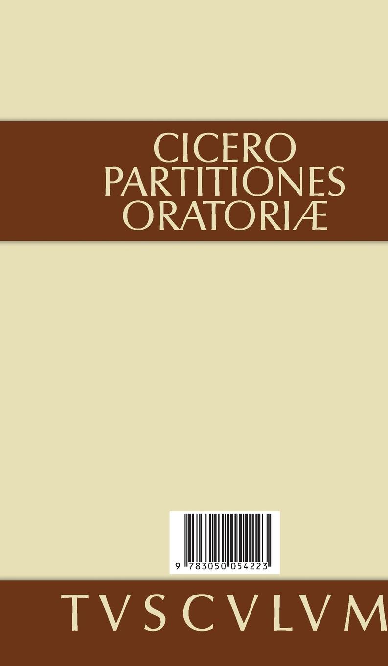 Rückseitencover Rhetorik in Frage und Antwort / Partitiones oratoriae