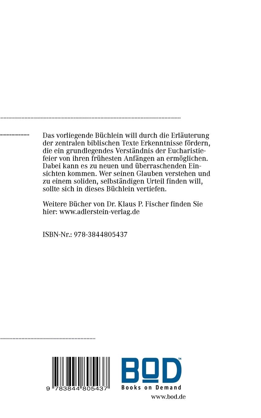 Rückseitencover "Das ist mein Leib, mein Blut"