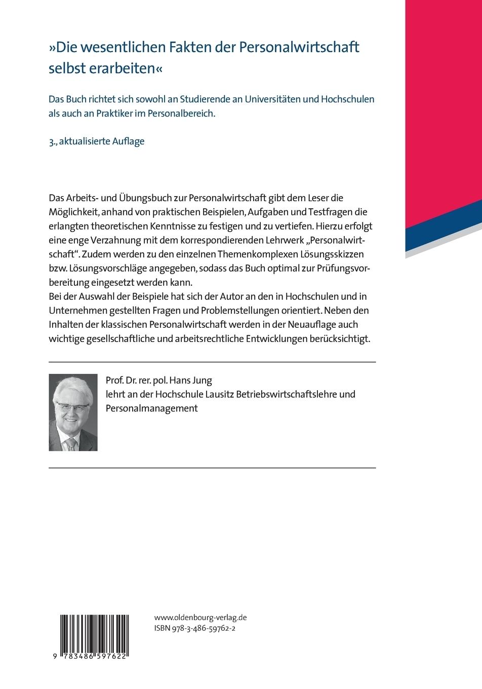 Rückseitencover Arbeits- und Übungsbuch Personalwirtschaft