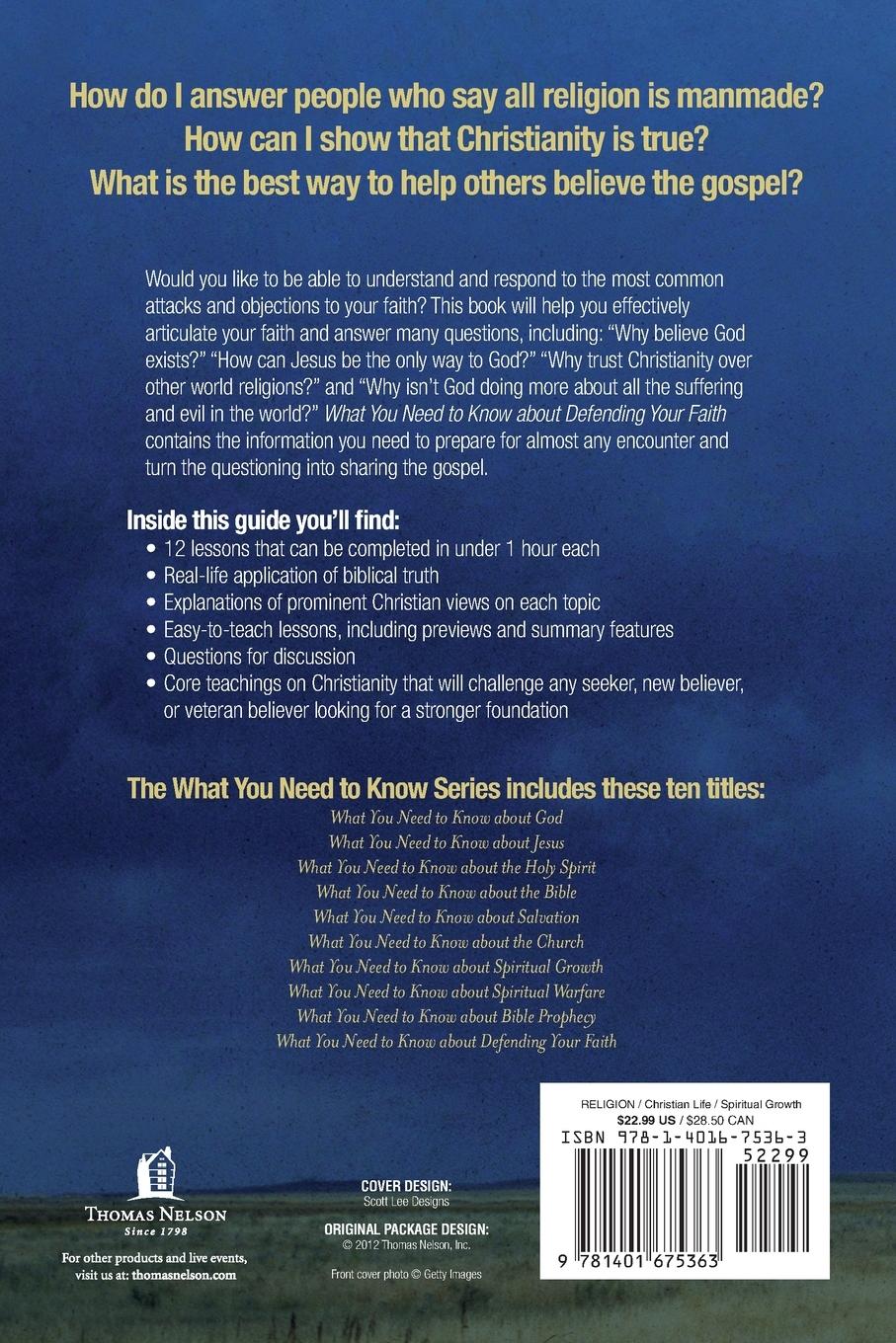 Rückseitencover The What You Need to Know about Defending Your Faith