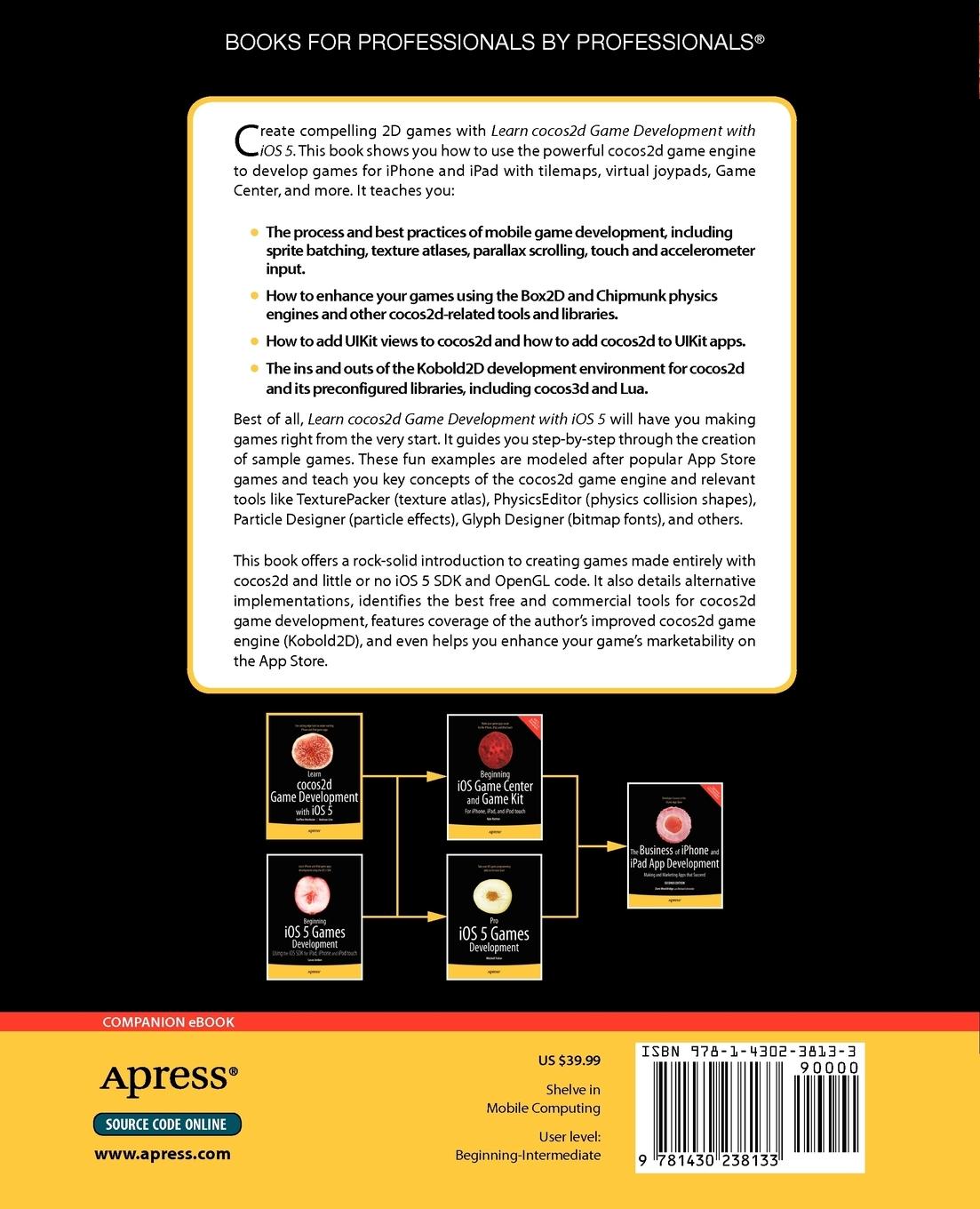 Rückseitencover Learn Cocos2d Game Development with IOS 5