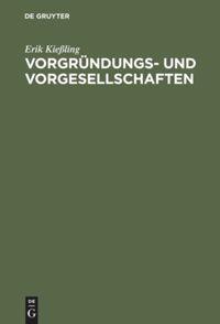 Vorderes Coverbild Vorgründungs- und Vorgesellschaften