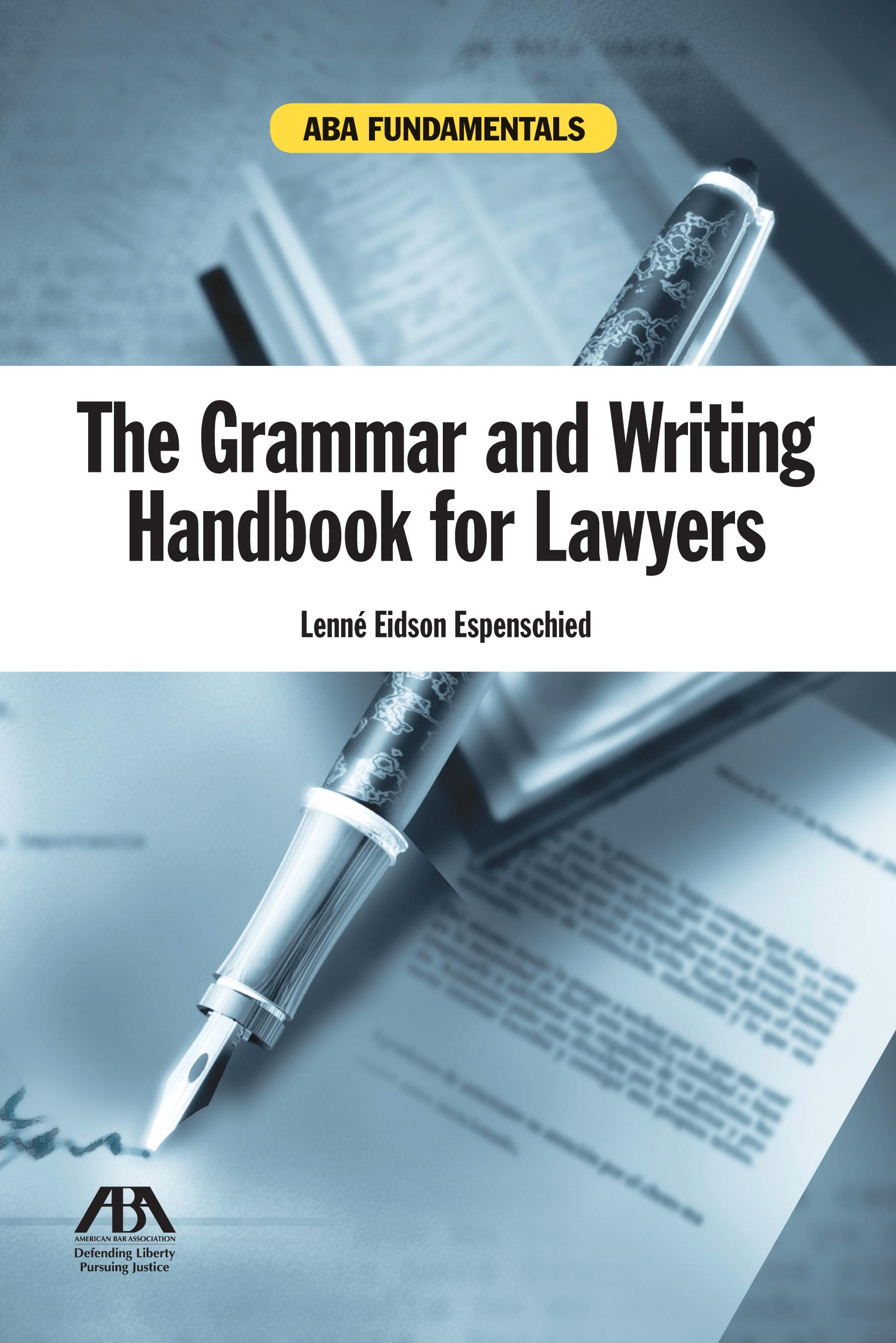 Vorderes Coverbild The Grammar and Writing Handbook for Lawyers