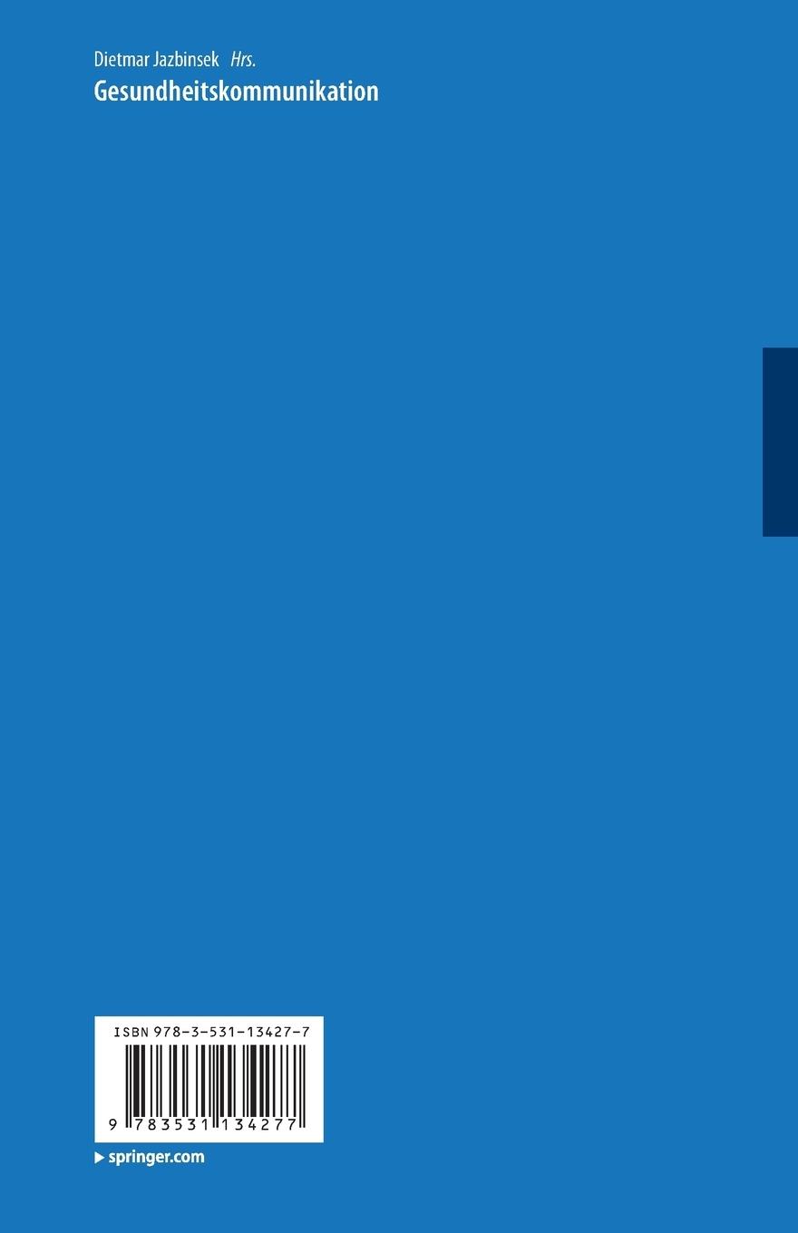 Rückseitencover Gesundheitskommunikation
