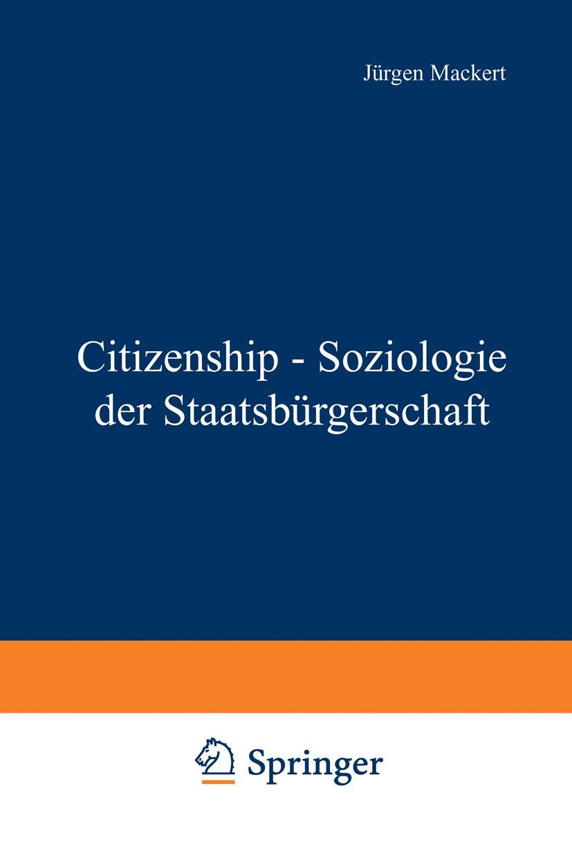 Vorderes Coverbild Citizenship - Soziologie der Staatsbürgerschaft