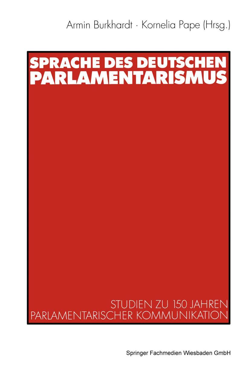 Vorderes Coverbild Sprache des deutschen Parlamentarismus