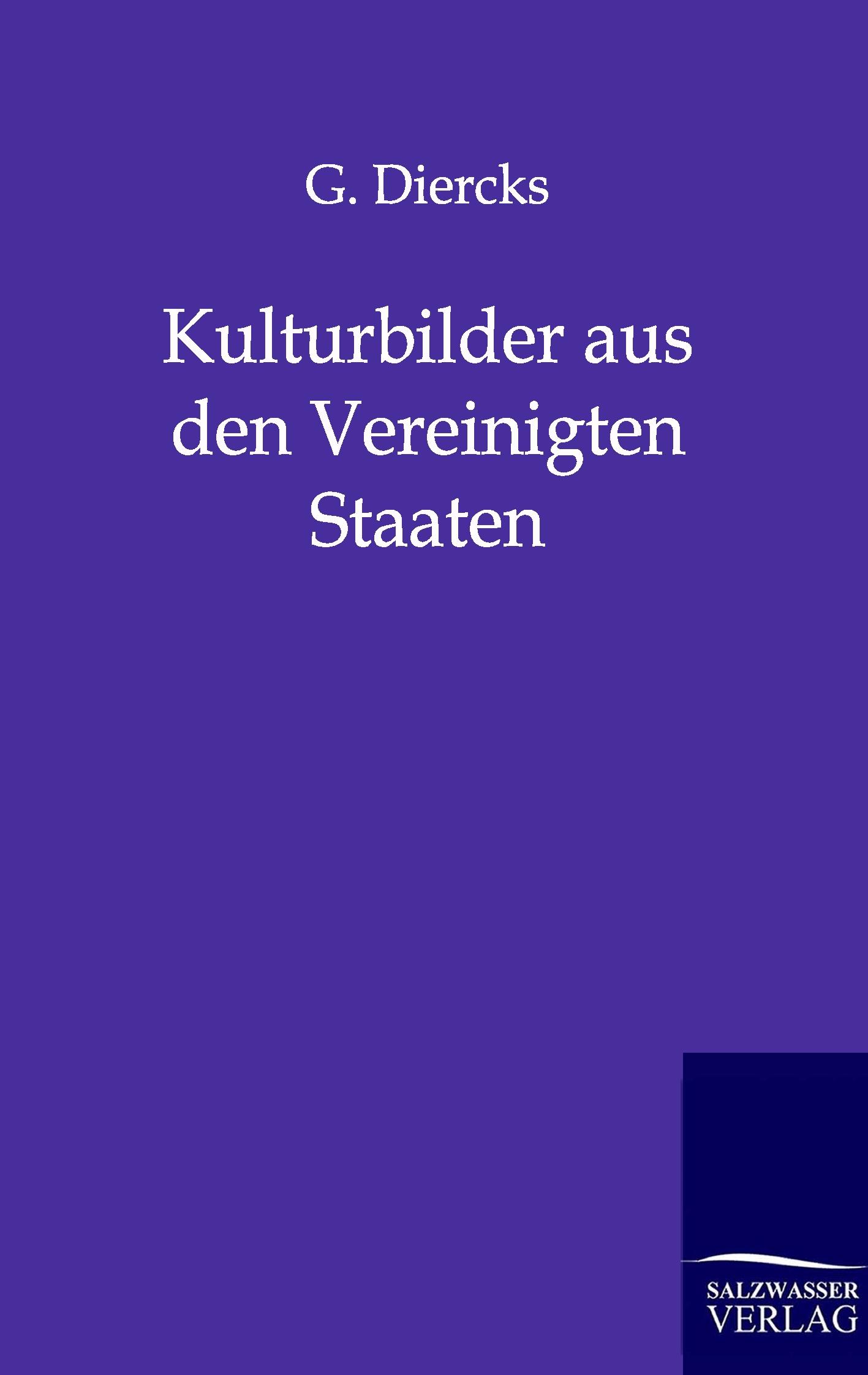 Vorderes Coverbild Kulturbilder aus den Vereinigten Staaten