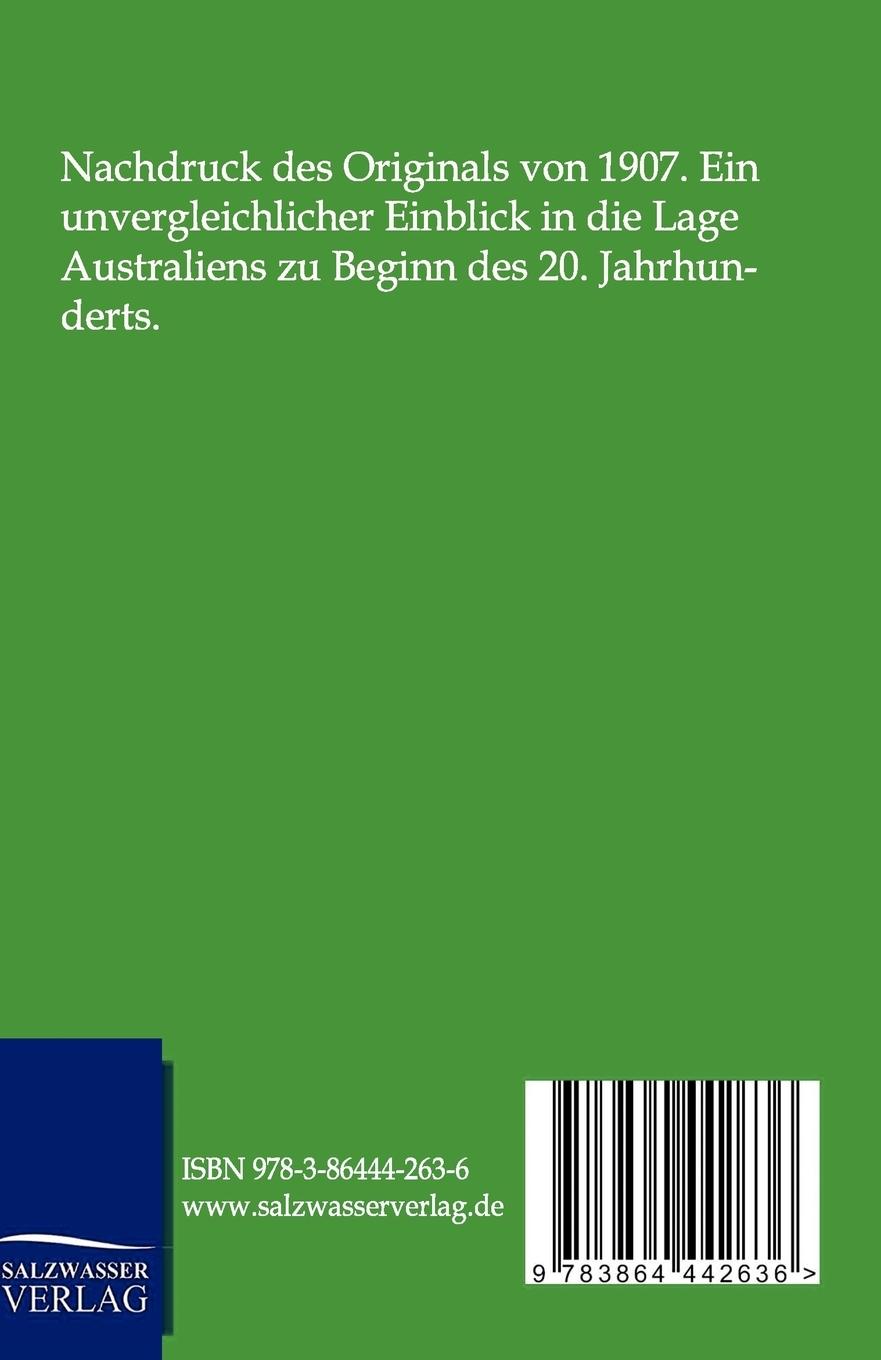 Rückseitencover Landeskunde und Wirtschaftsgeographie des Festlandes Australien