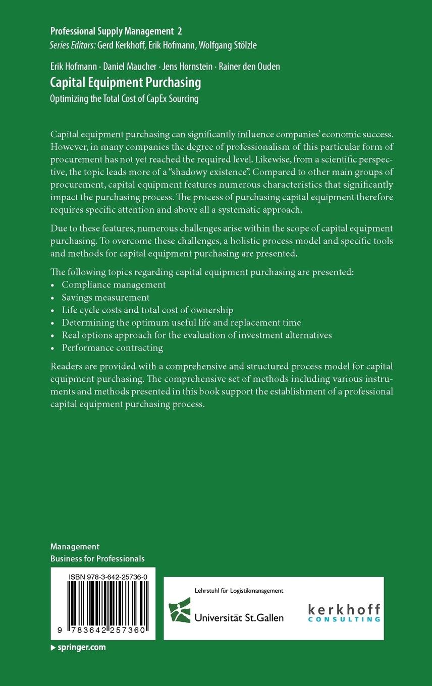 Rückseitencover Capital Equipment Purchasing