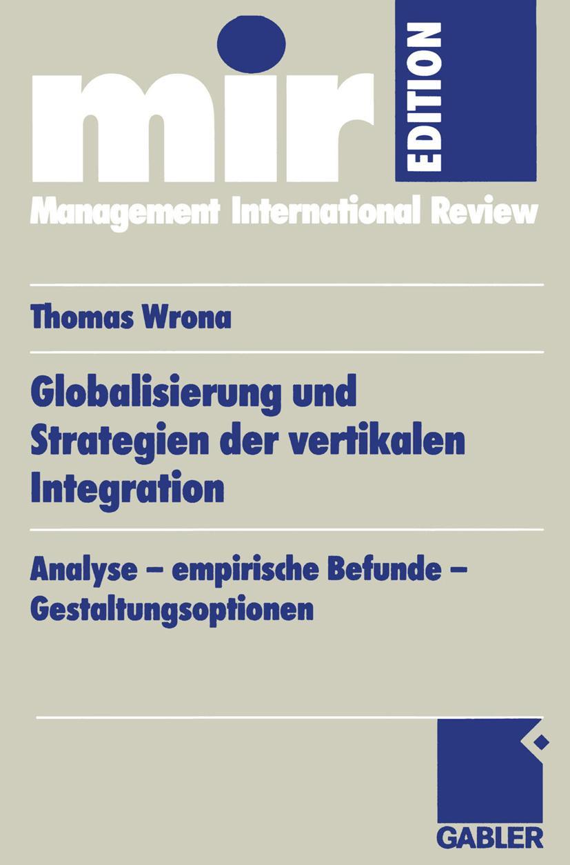 Vorderes Coverbild Globalisierung und Strategien der vertikalen Integration
