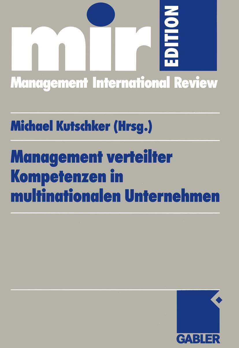 Vorderes Coverbild Management verteilter Kompetenzen in multinationalen Unternehmen