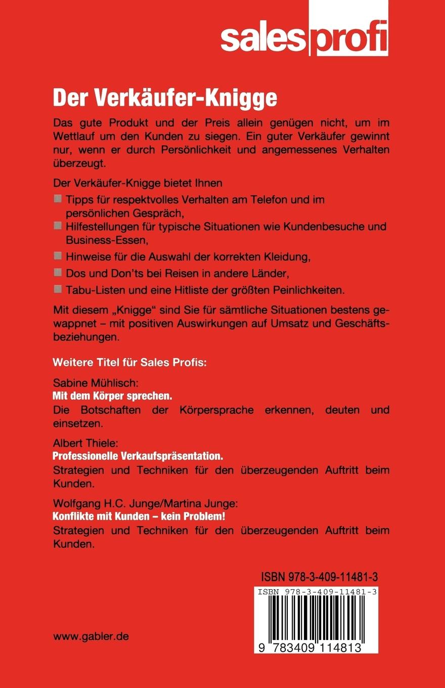 Rückseitencover Der Verkäufer-Knigge