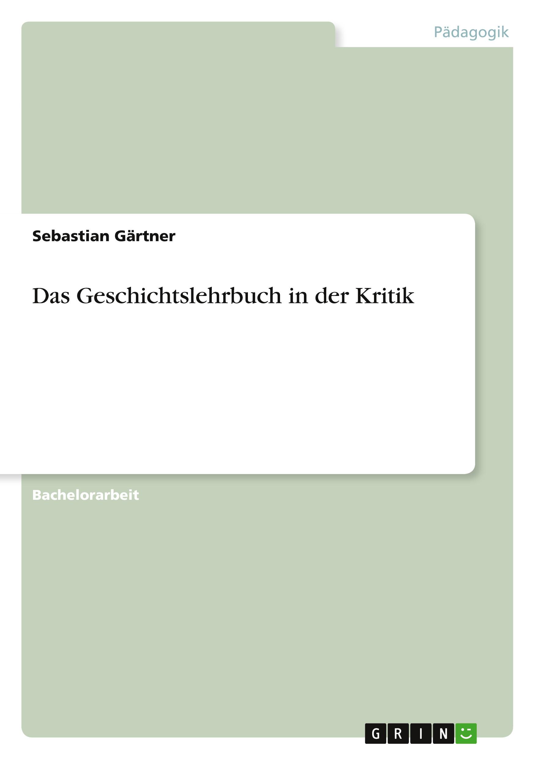 Vorderes Coverbild Das Geschichtslehrbuch in der Kritik