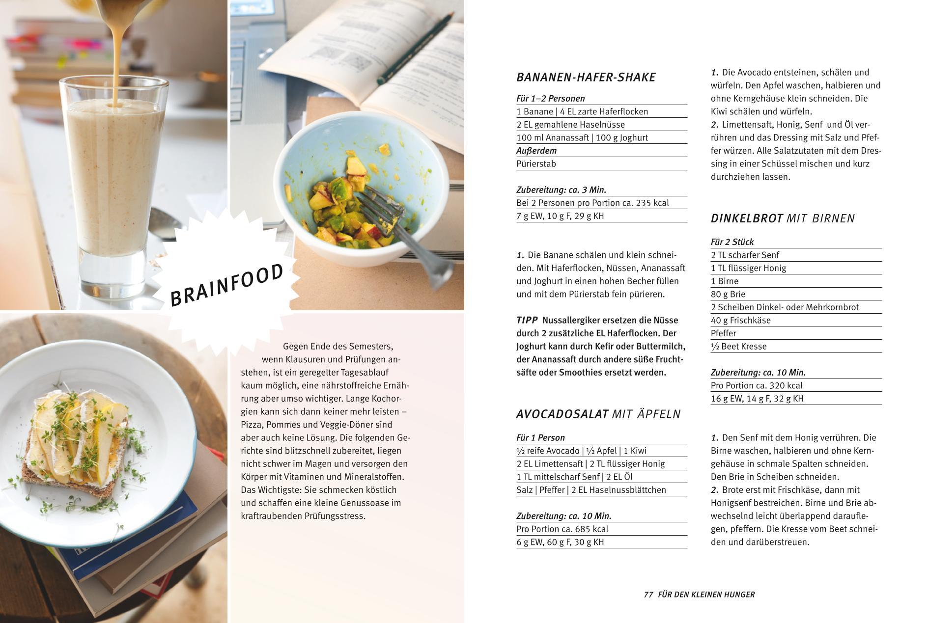 Beispielinhalt (Bild) Studenten Kochbuch - vegetarisch