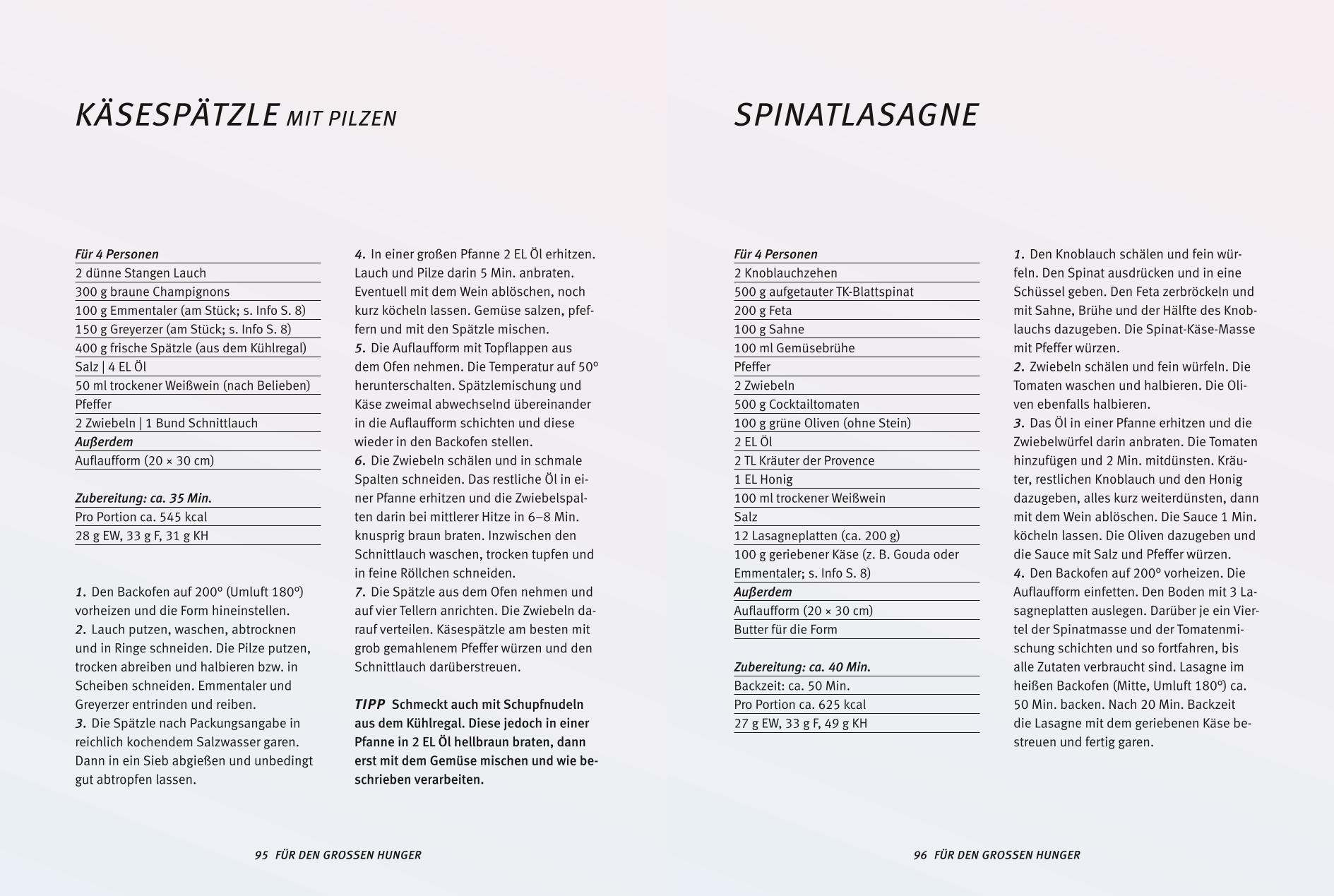 Beispielinhalt (Bild) Studenten Kochbuch - vegetarisch