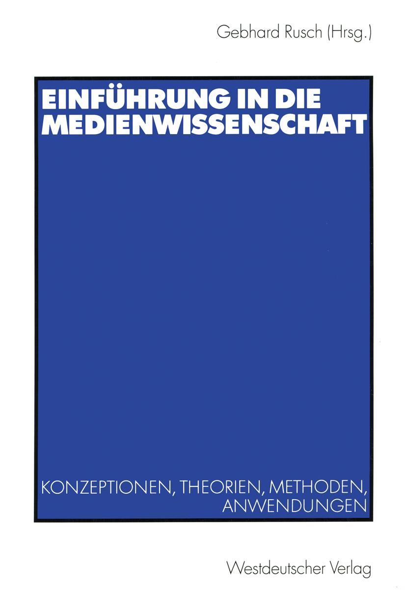 Vorderes Coverbild Einführung in die Medienwissenschaft