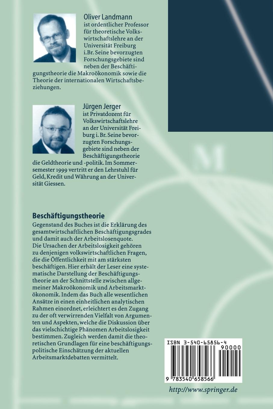 Rückseitencover Beschäftigungstheorie