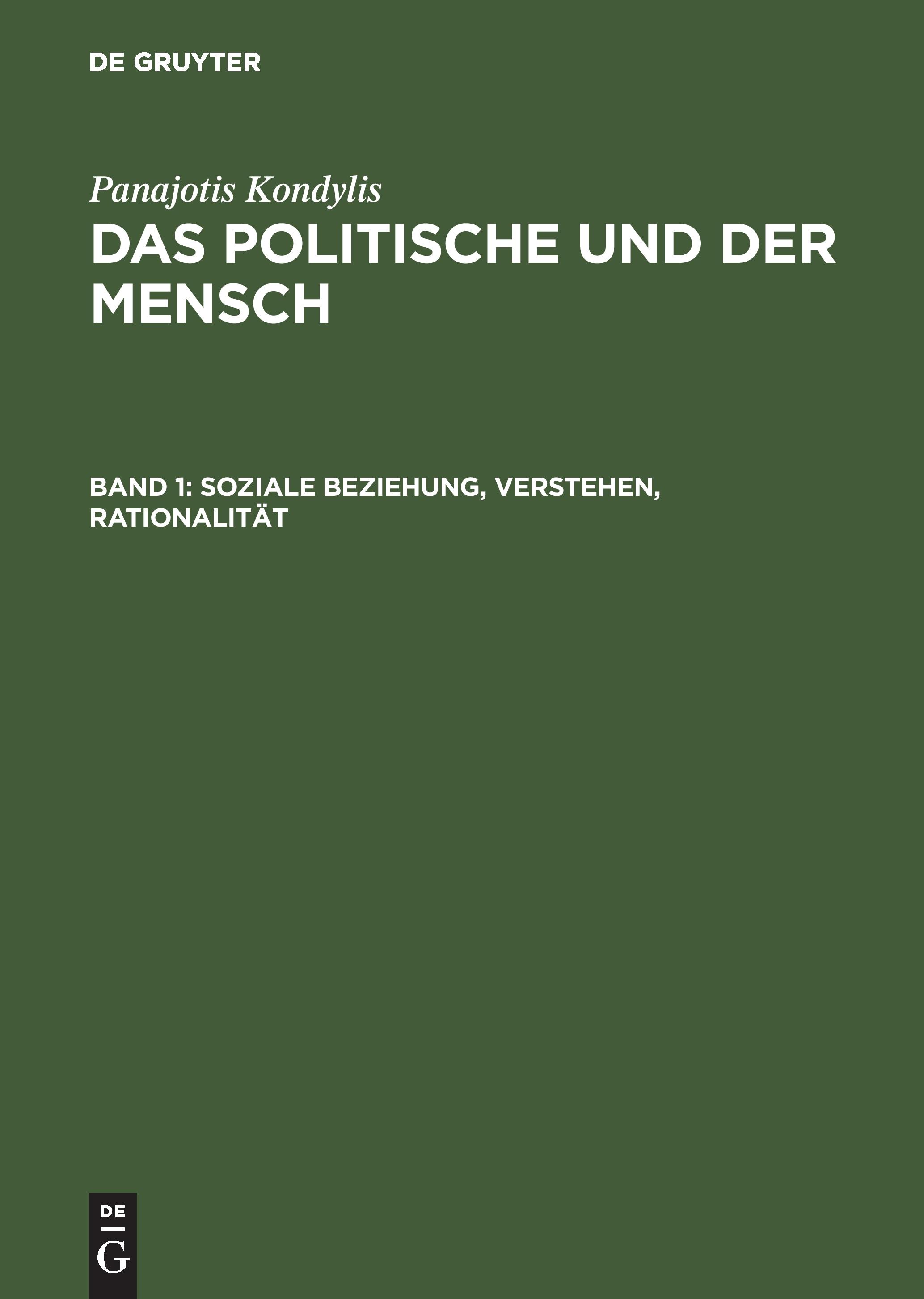 Vorderes Coverbild Soziale Beziehung, Verstehen, Rationalität
