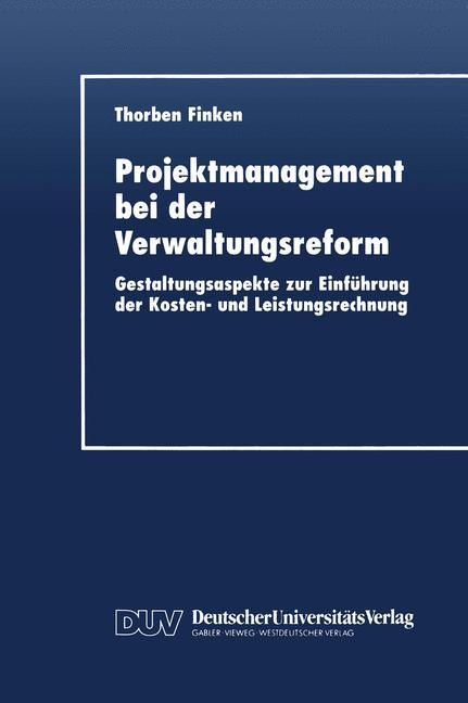 Vorderes Coverbild Projektmanagement bei der Verwaltungsreform