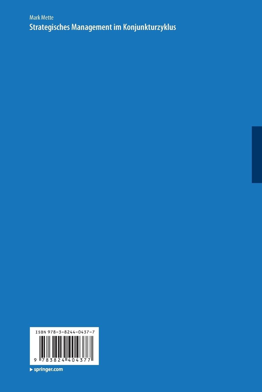 Rückseitencover Strategisches Management im Konjunkturzyklus