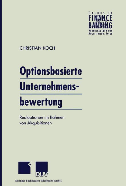 Vorderes Coverbild Optionsbasierte Unternehmensbewertung
