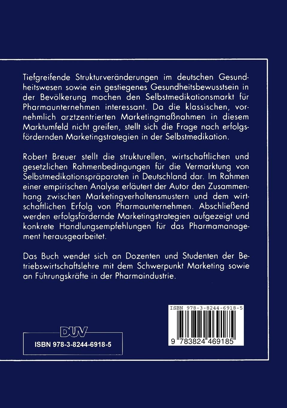Rückseitencover Marketingstrategien für rezeptfreie Arzneimittel