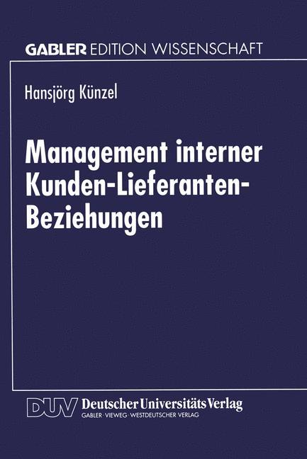 Vorderes Coverbild Management interner Kunden-Lieferanten-Beziehungen