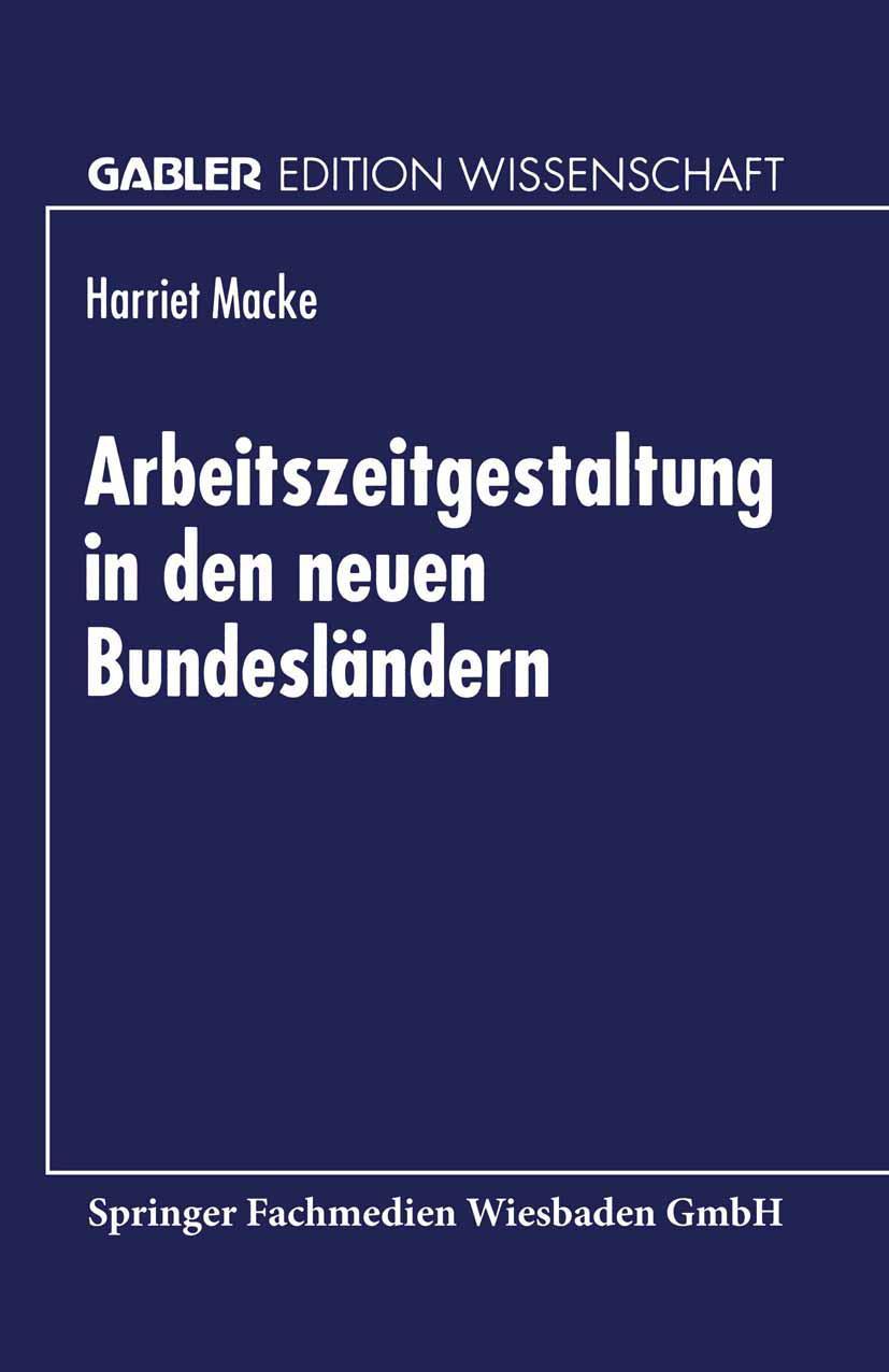 Vorderes Coverbild Arbeitszeitgestaltung in den neuen Bundesländern