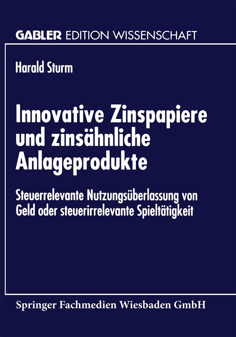 Vorderes Coverbild Innovative Zinspapiere und zinsähnliche Anlageprodukte