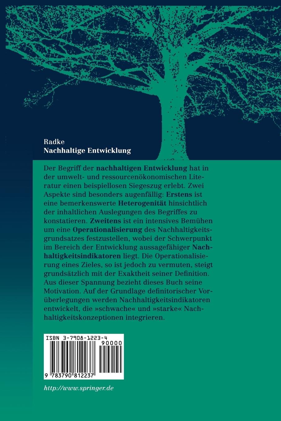Rückseitencover Nachhaltige Entwicklung